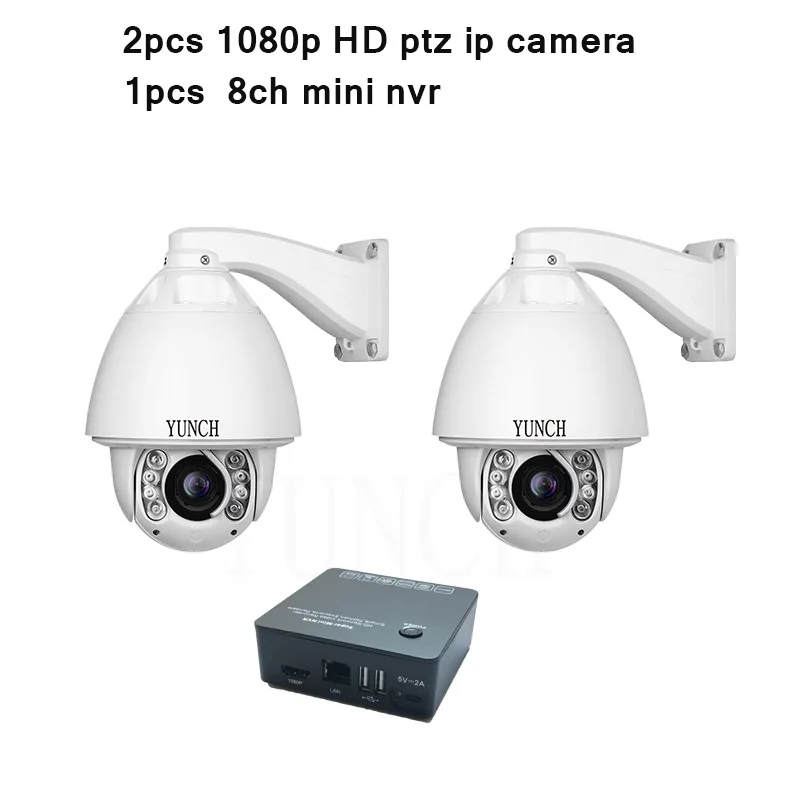 Безопасности 8ch 1080 P HD IP-сети Камера NVR Kit высокоскоростная купольная Auto Tracking PTZ