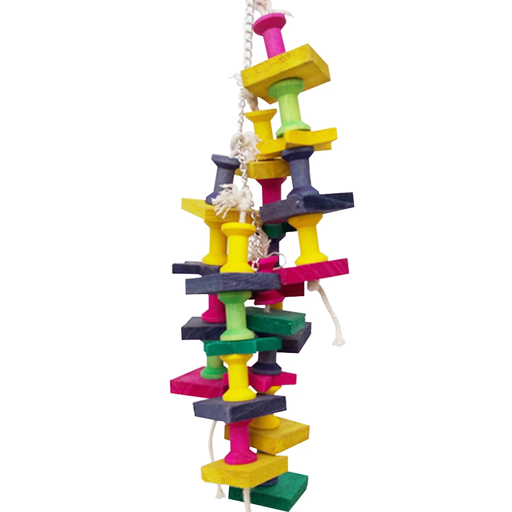 Деревянные разноцветный попугай игрушки клетка для попугая Ара жевательные