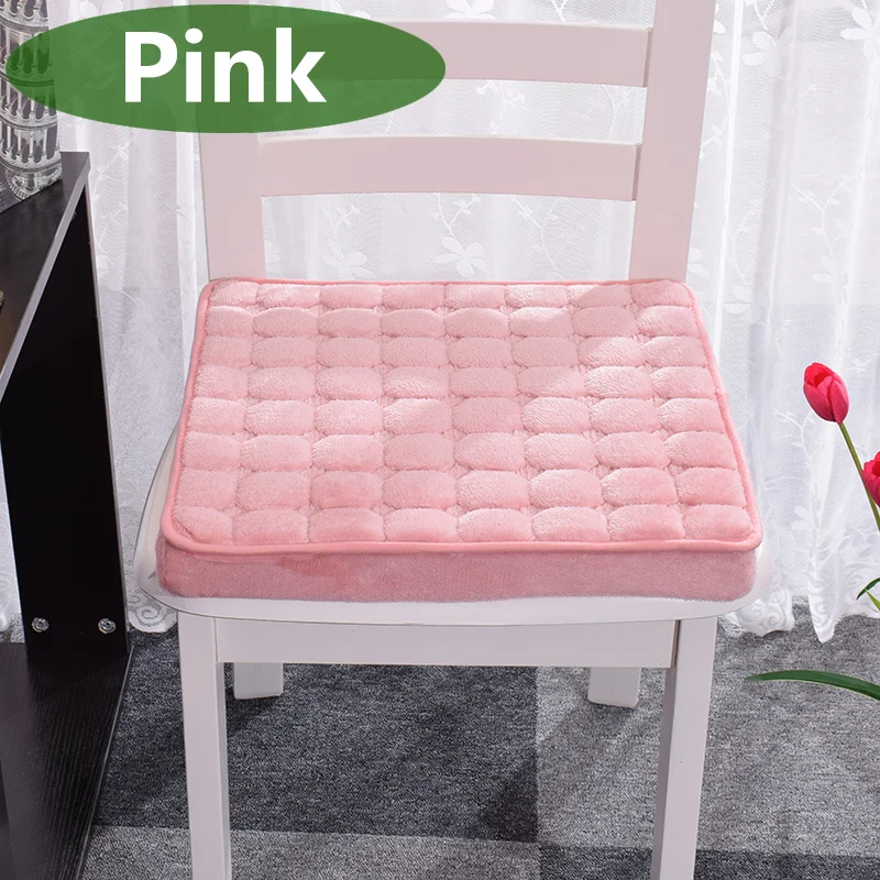 Мягкая Нескользящая подушка для сиденья однотонная пенопластовая 45 х45 см