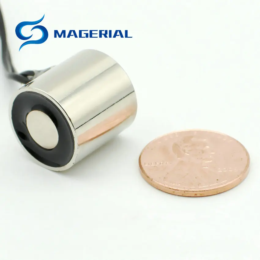 

Electromagnet Electric Holding Dia 16x16 mm Solenoid 12V 24V DC Input Low Consumption Strong Lifting Magnetic Controller