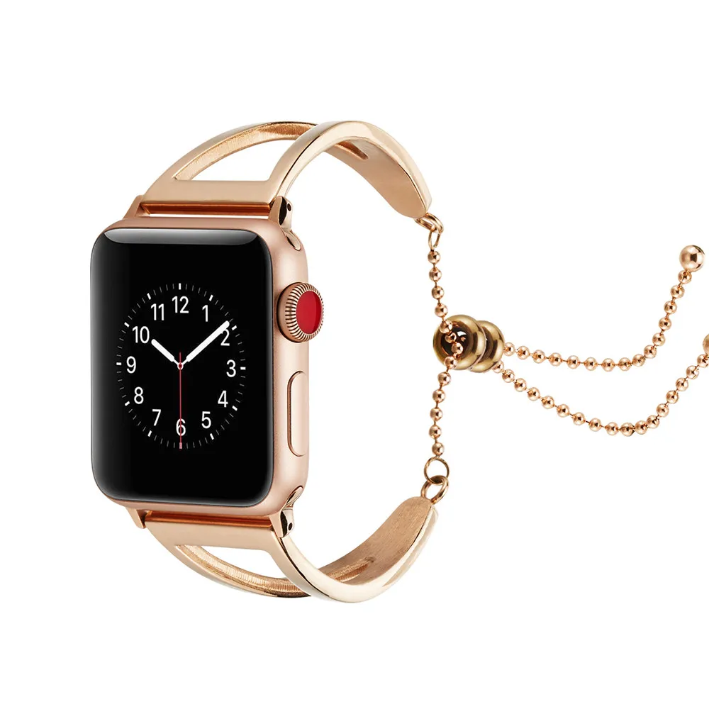 Женский кулон браслет для Apple Watch SE Band Series 6 5 4 3 металлическая цепочка ювелирный