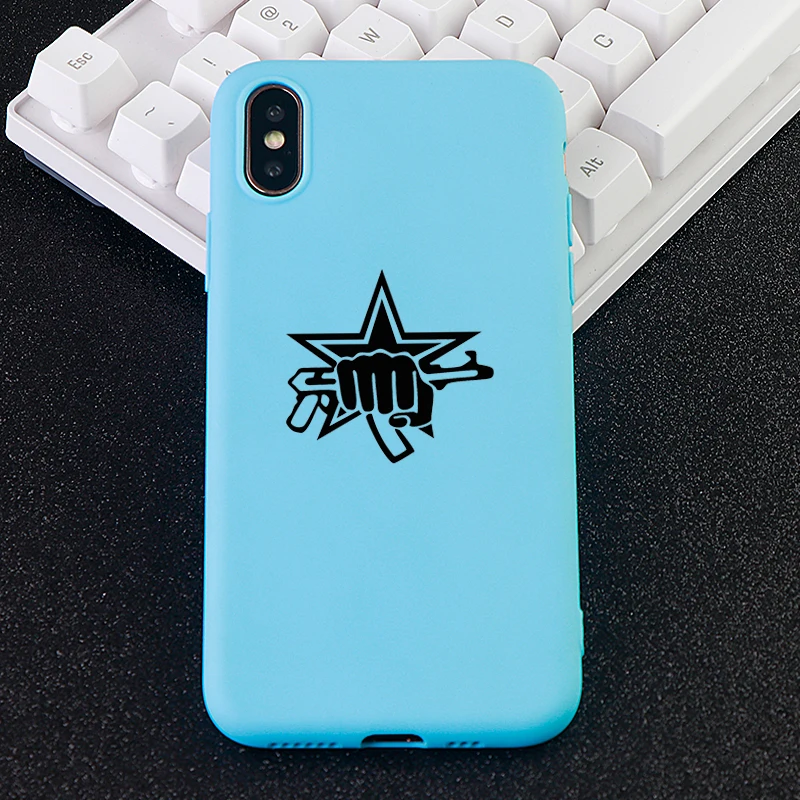 Модный мобильный телефон чехлы для IPhone 6s 7 8 Plus X XS MAX XR Gun Fist мягкий силиконовый