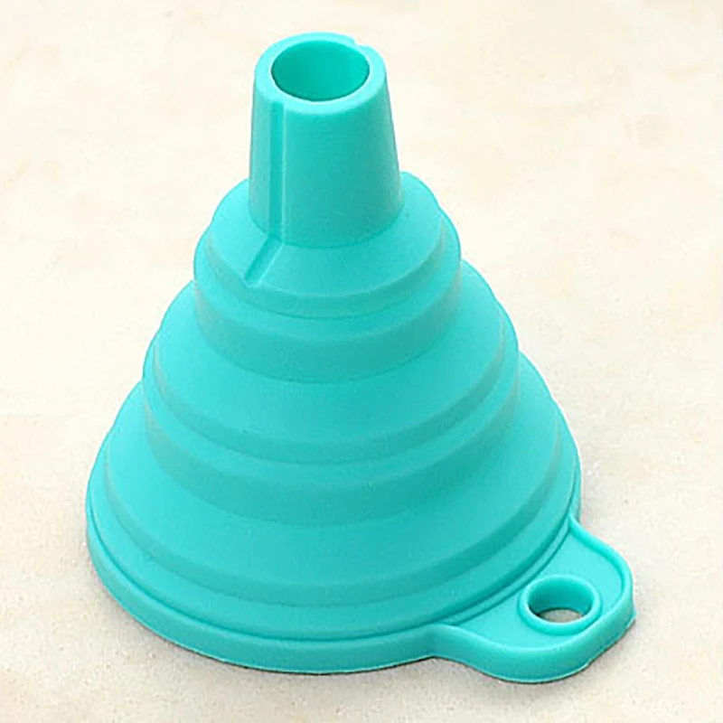 CARRYWON 1 шт., складная мини воронка, цветная силиконовая складная стильная воронка, Складные портативные воронки, можно повесить, кухонный инструмент