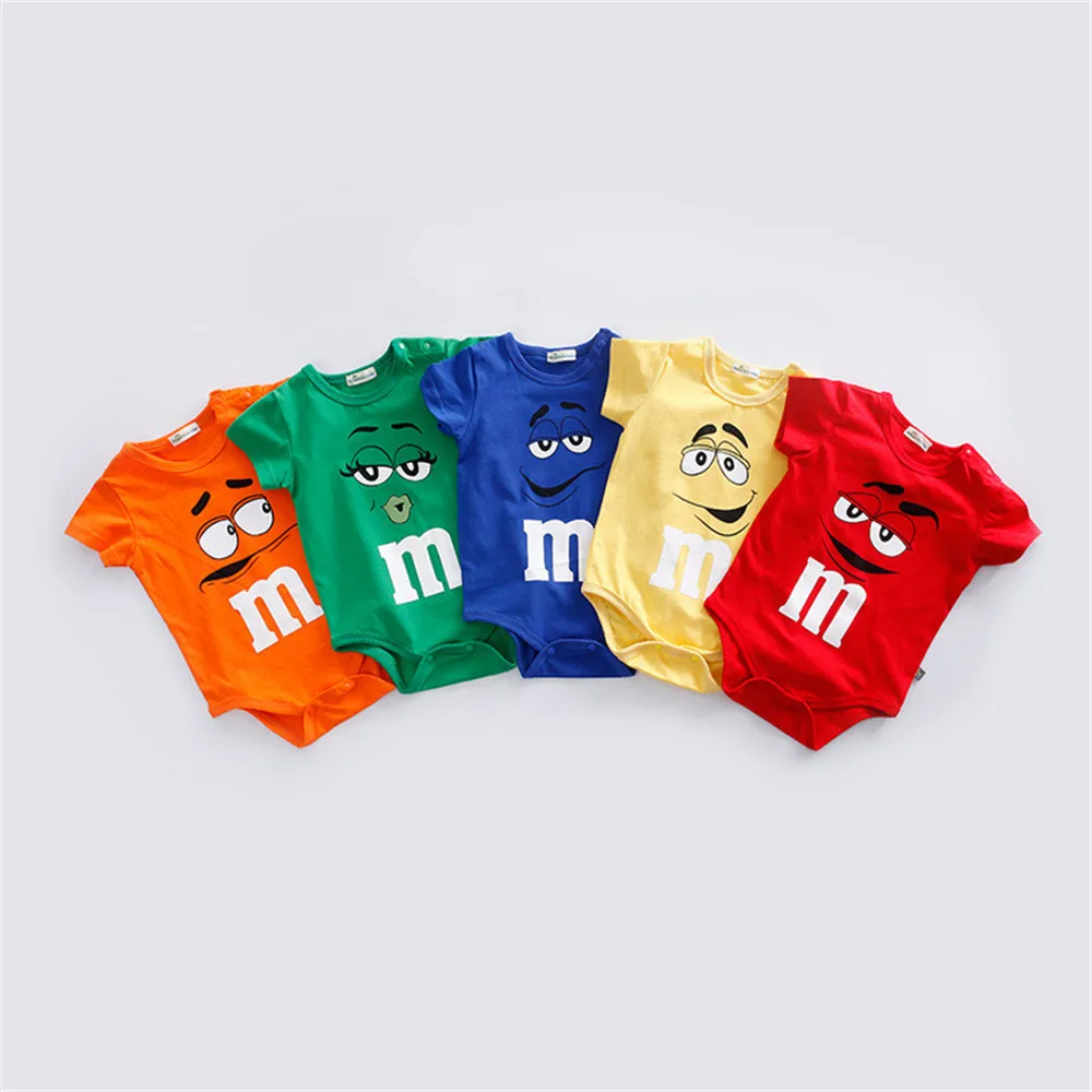 Детский летний комбинезон с коротким рукавом 5 цветов |