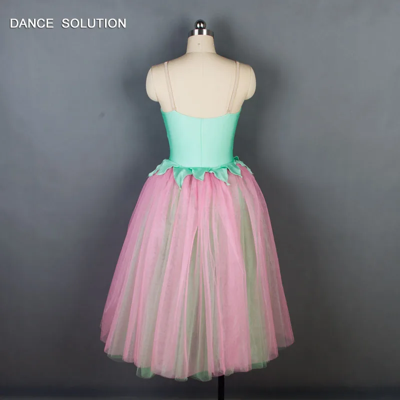 19215 Pale Green Top with Soft Tulle Skirt Ballet Costumes Woman and Girl Tutu Stage Dance Dress Long Romantic | Тематическая