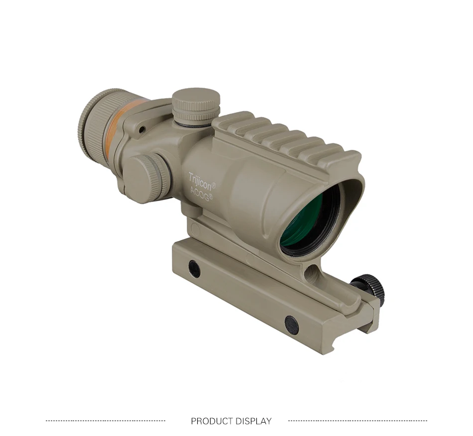 Охотничий Прицел ACOG 4X32 Rail оптика красный зеленый Dot Cross IlluminatedGlass Etched сетка тактический оптический прицел