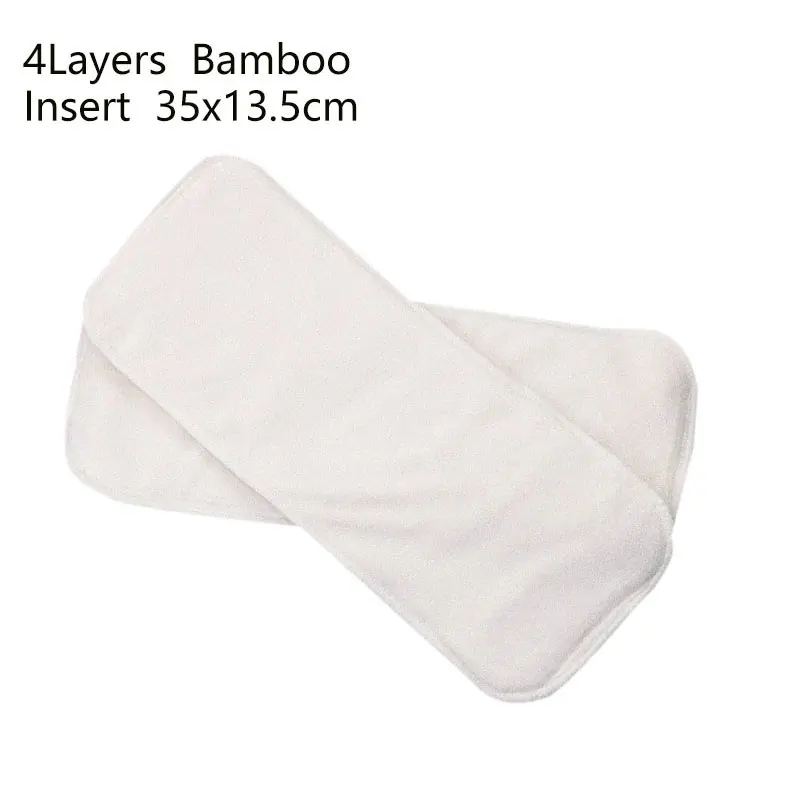 C-4Layers 5pcs White Herbabe 5 шт. детские подгузники многоразовые вставки для новорожденных бамбуковый уголь пеленки пеленания вкладыши детская Пеленка из моющейся ткани подгузники - Цвет: C-4Layers 5pcs White