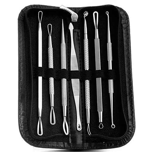 Новинка 7 шт. экстрактор черных точек серебристый цвет черный горошек очиститель