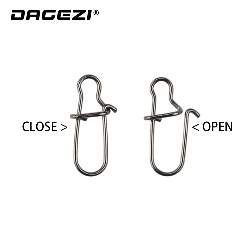 DAGEZI 100 шт./лот Вертлюг из нержавеющей стали защелкивающаяся защелка безопасная