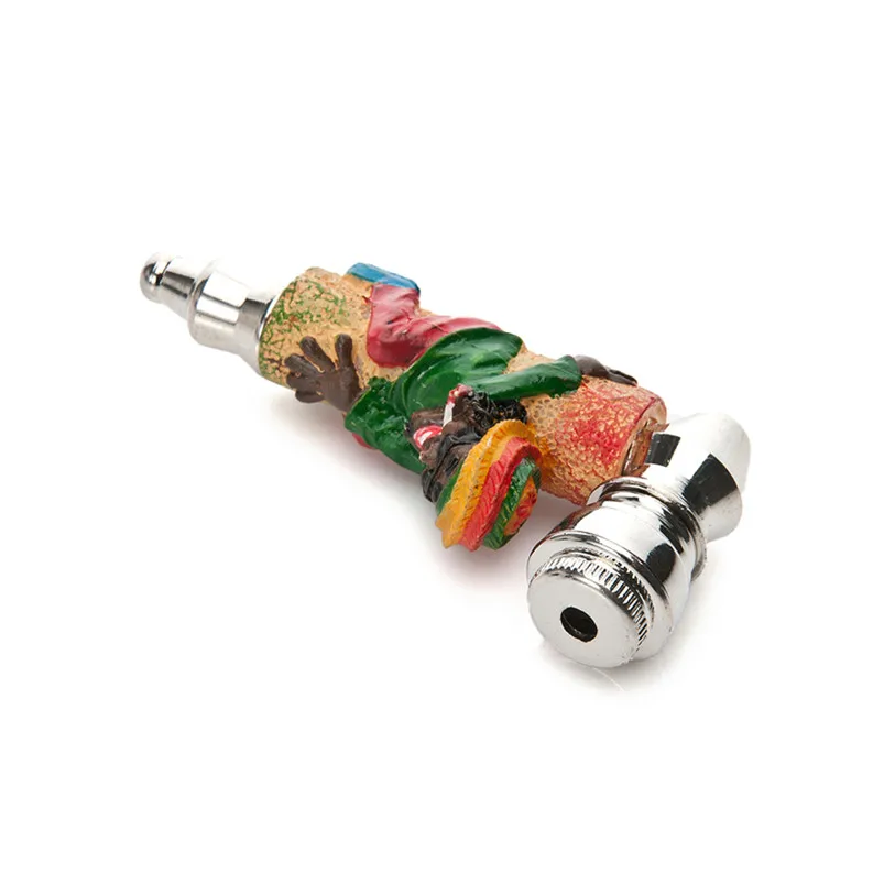 2 шт./лот смешанные цвета смола для пожилых людей с металлической трубкой курения