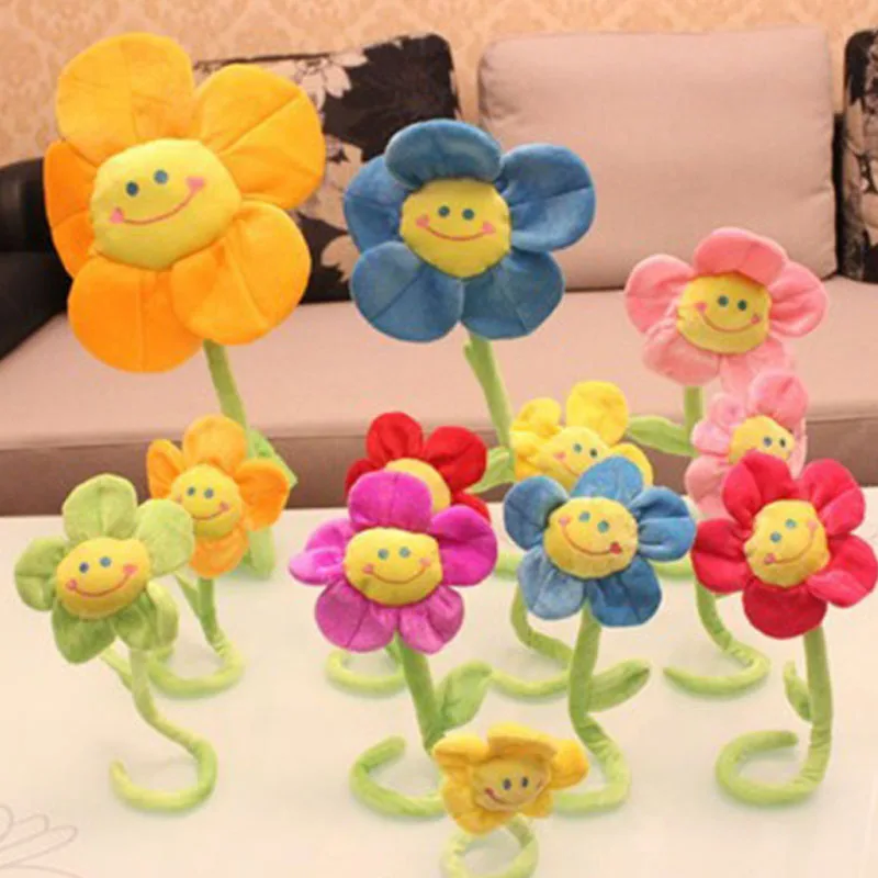 

Creative Cartoon Flowers Curtain Buckle Bouquet Doll Plush Doll Gift Toys 32cm 65cm 85cm Christmas Halloween