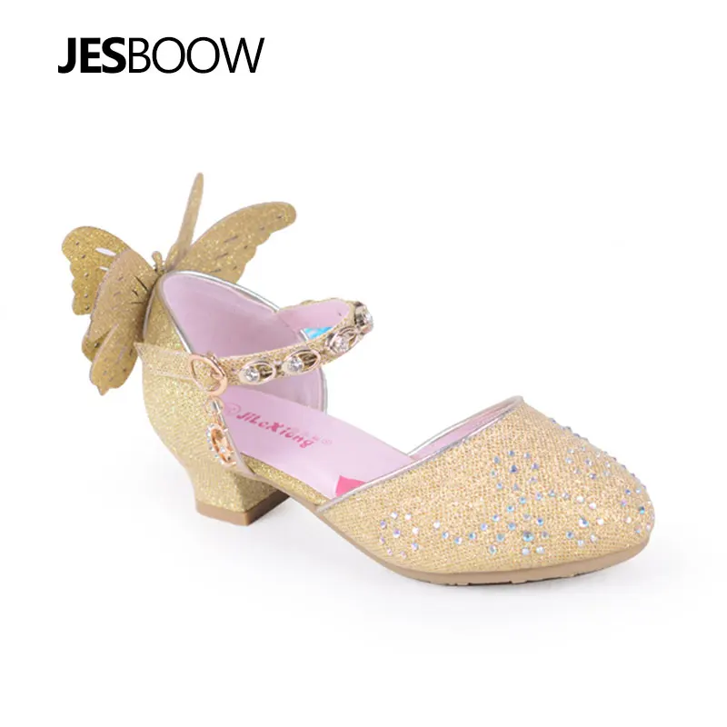 

Girls Special Wing Princess Glitter Sequins Kids wedding dress Pumps Sandals