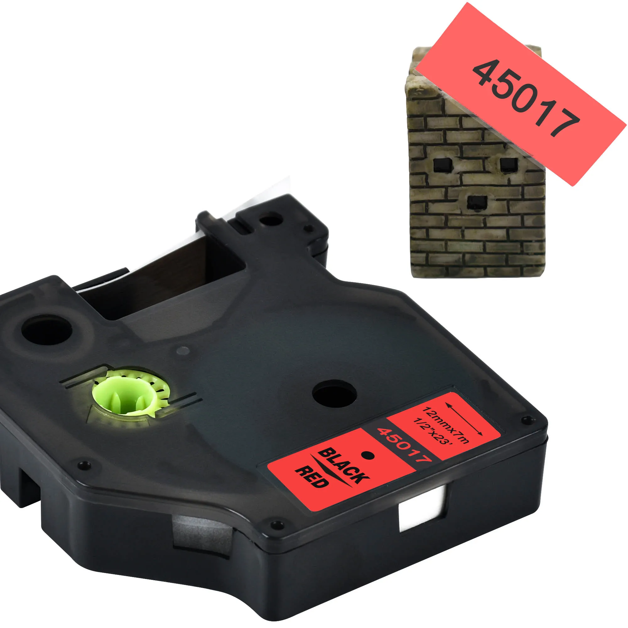 Этикетки CIDY Dymo D1 45017 совместимы с лентами для Этикеток DYMO 12 мм черный на красном
