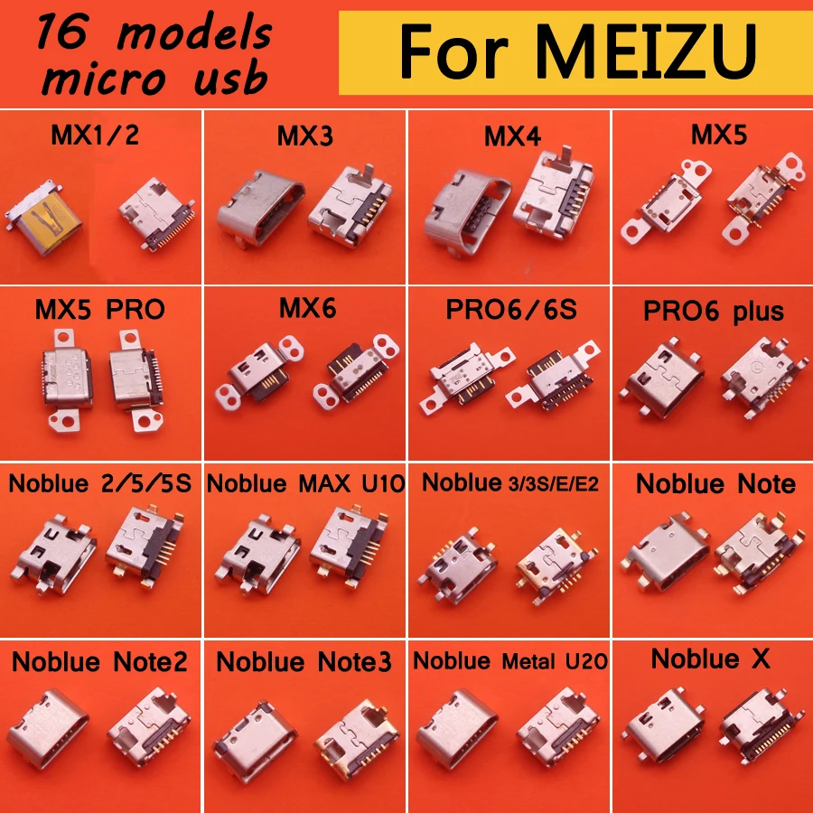 USB разъем для зарядного устройства Meizu MX1 MX2 MX3 MX5 MX4 PRO 5 6 M1 M2 M3 Note Metal M3S|Шлейфы