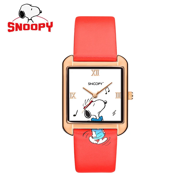 Часы Snoopy женские кварцевые модные милые водонепроницаемые брендовые подарочные