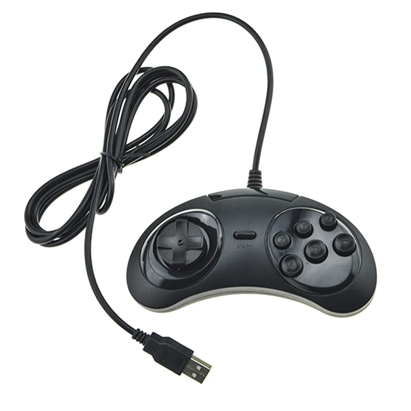 Горячая Распродажа для USB SEGA классический проводной 6 кнопок геймпад игровой