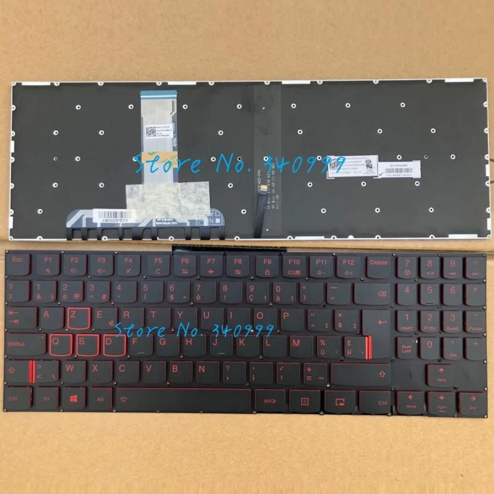 Новая AZERTY клавиатура для Lenovo Y520 15IKB Y720 с красной подсветкой|Клавиатуры замены| |