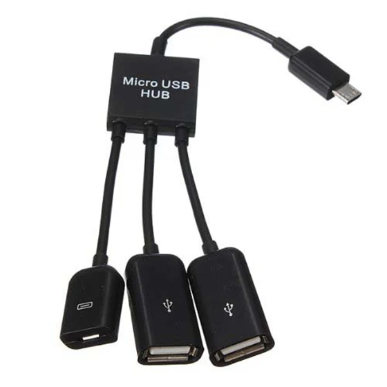 Горячий-двойной мини USB хост OTG концентратор сплиттер адаптер кабель для Nexus S3 Galaxy