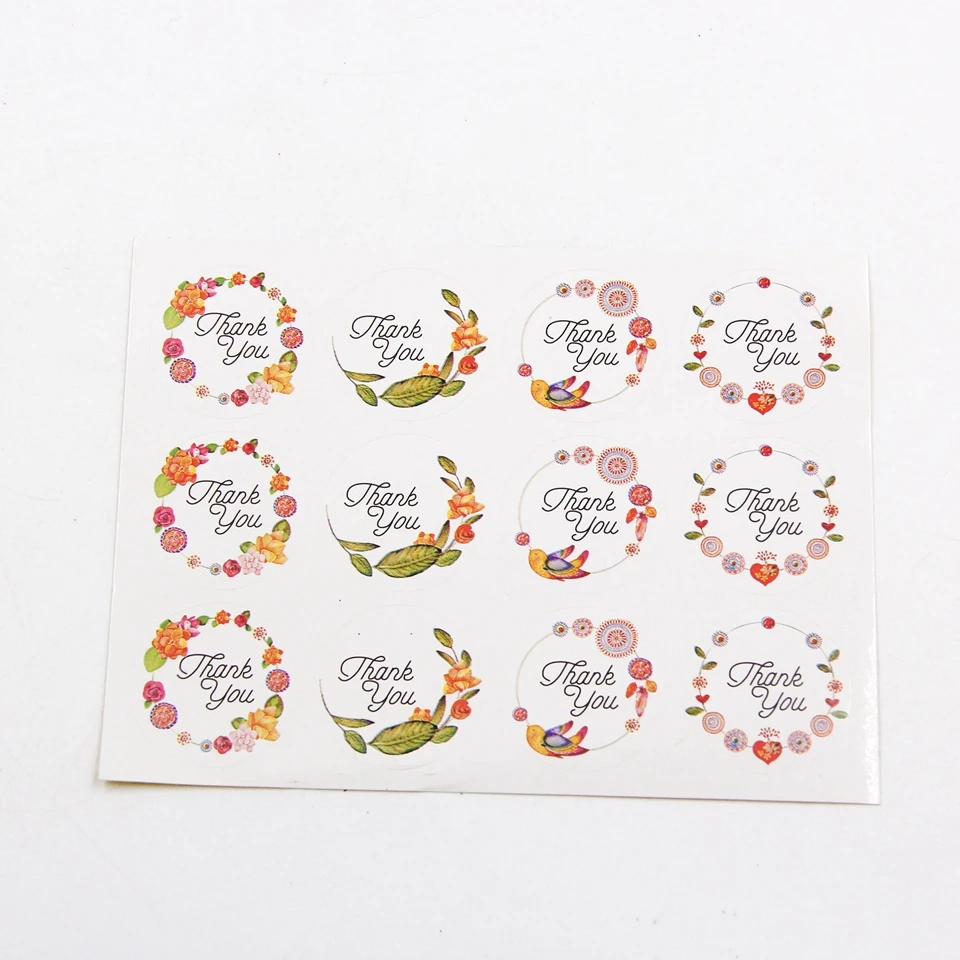 1899-60pcs 1 комплект спасибо бирки наклейки Подарочные бирки 4 стиля вечерние/свадебный подарок коробка сумка для скрапбукинга для гостей Упаковка для подарков - Цвет: 1899-60pcs