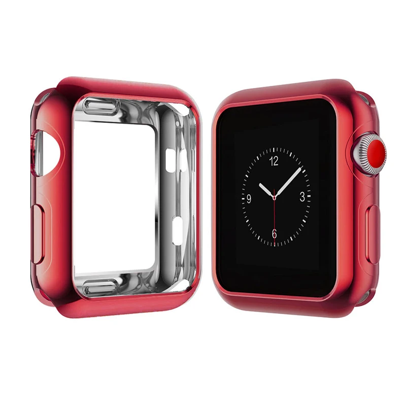 Высококачественный Ультратонкий чехол для Apple Watch мягкий из ТПУ умных часов