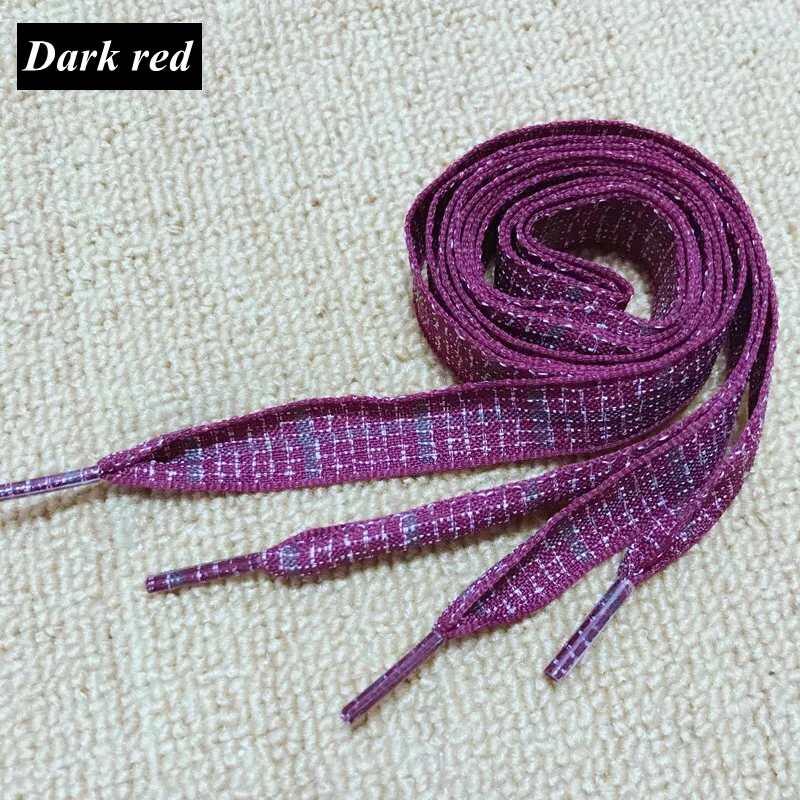 Dark red 1 пара шнурков в клетку в британском стиле, хлопковые и льняльняповседневные повседневные Спортивная повседневная спортивная Спортивная повседневная обувь шнушнушнушнушнушнурок 60/80/100 см для мужчин и женщин - Цвет: Dark red