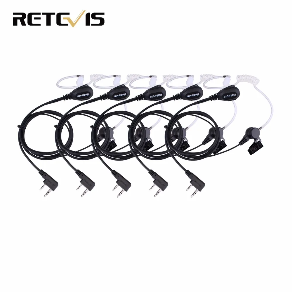 5 шт. Retevis RE 2322 Air Акустическая трубка наушник для RT3 RT3S DMR радио цифровой Walkie Talkie