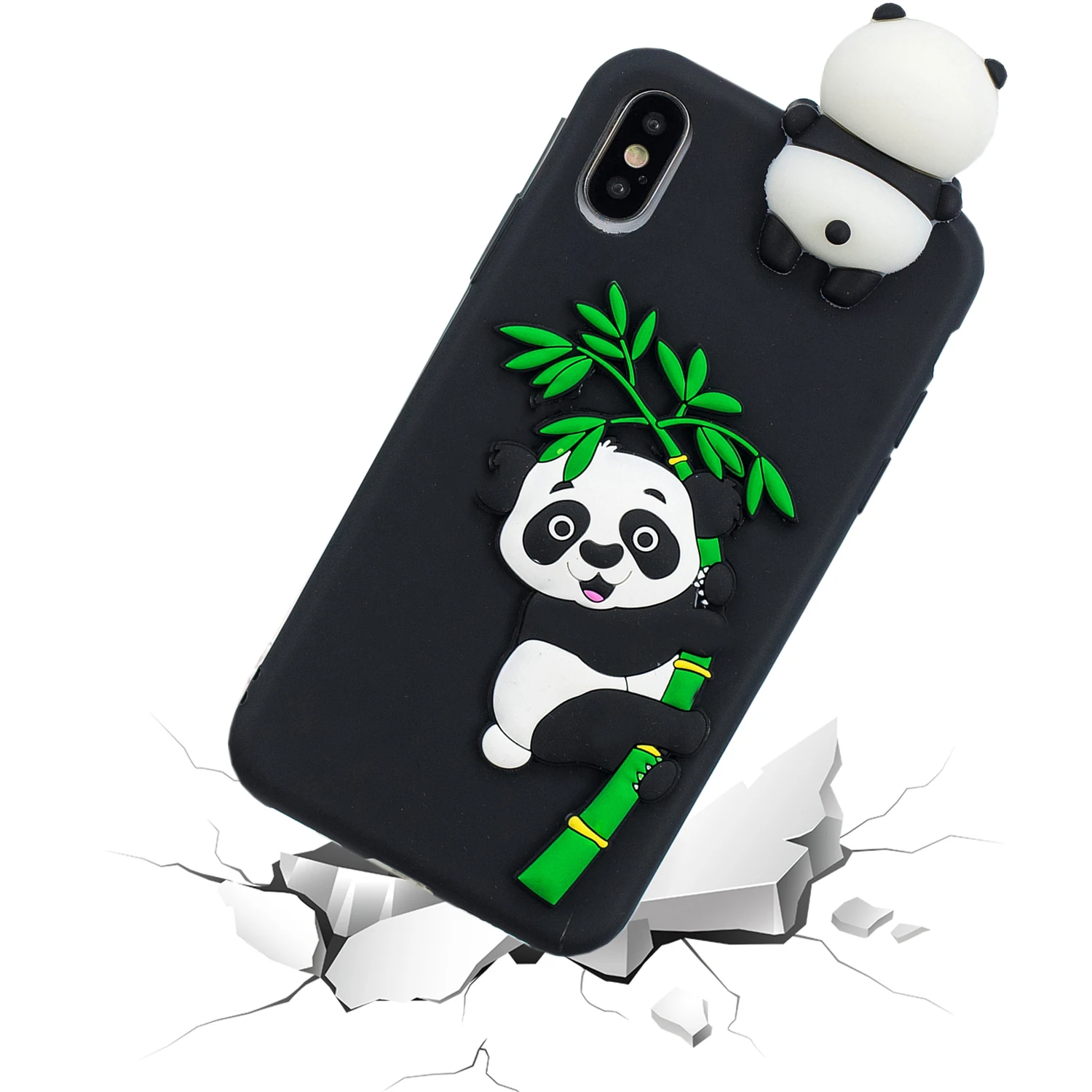 Силиконовый чехол с милым мультяшным 3D пандой для Samsung Galaxy S7 S8 S9 A3 A5 J3 J5 J7 2017 EU A8 A6 Plus