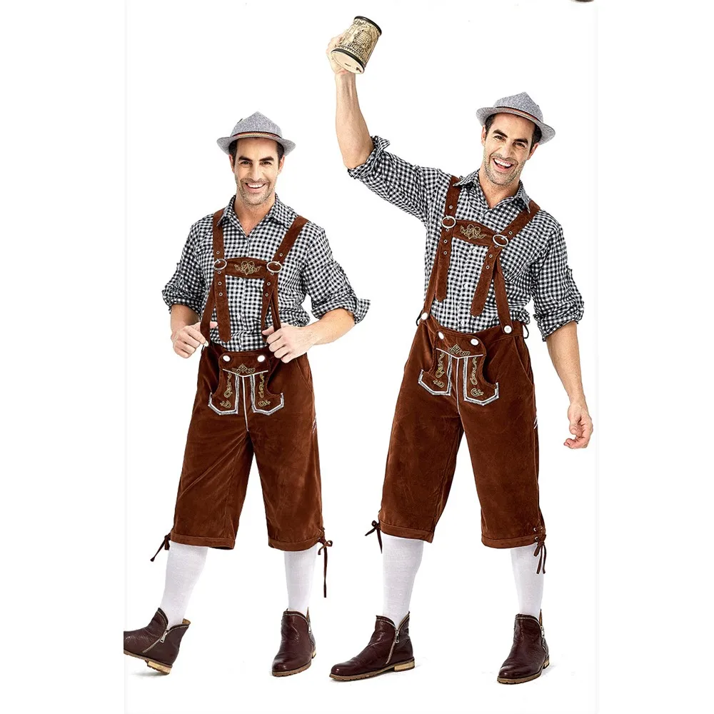 Взрослый Делюкс Для Мужчин's пиво oktoberfest ледерхозе одежда Германия баварский народный праздник шорты на подтяжках