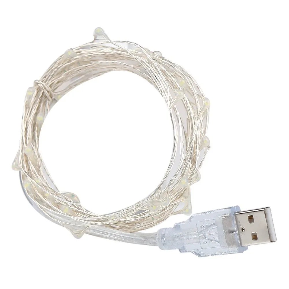 Светодиодная гирлянда с USB водонепроницаемая Декоративная из медной проволоки