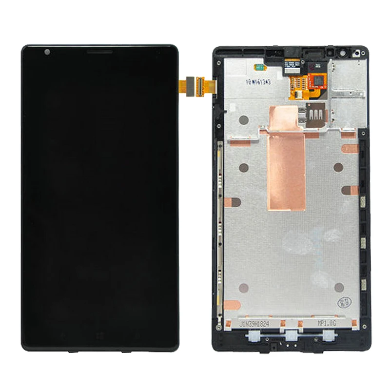 2 шт./лот для Nokia Lumia 1520 ЖК-дисплей с сенсорным экраном дигитайзер в сборе рамкой