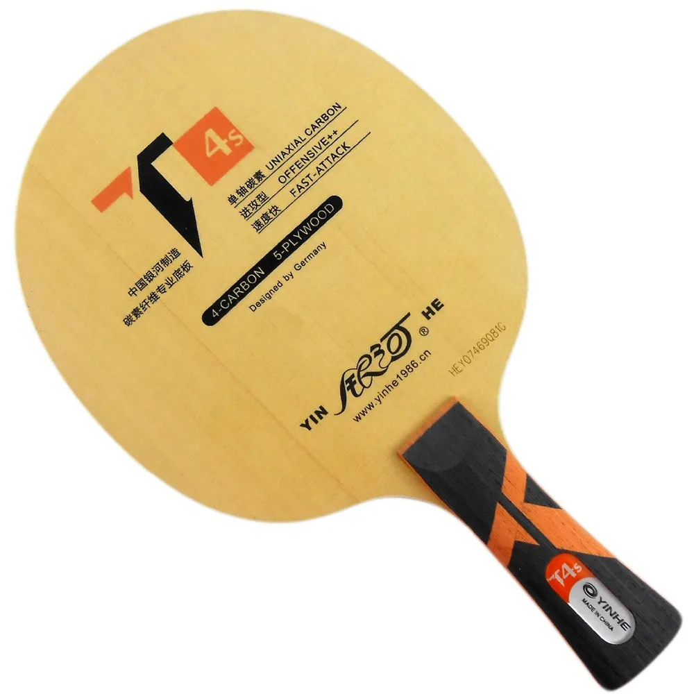 Galaxy YINHE T4s(UNIAXIAL CARBON, T-4 Upgrade) Table Tennis Padle for PingPong Racket