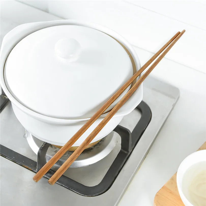 Household Super Long Fried Wood Chopsticks Wooden Cook Noodles Deep Hot Pot Chinese Style Food Sticks 38CM ED25 | Дом и сад