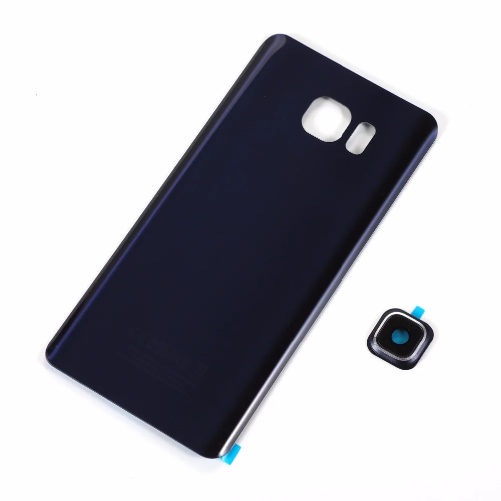 Для samsung Galaxy Note5 N920F N920 корпус стеклянная Задняя крышка батареи+ крышка объектива камеры+ наклейка(Примечание 5 все версии