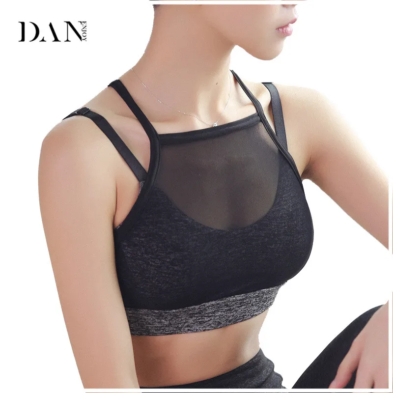 Danenjoy Для женщин S Топ спортивный бюстгальтер Фитнес Йога Топы корректирующие