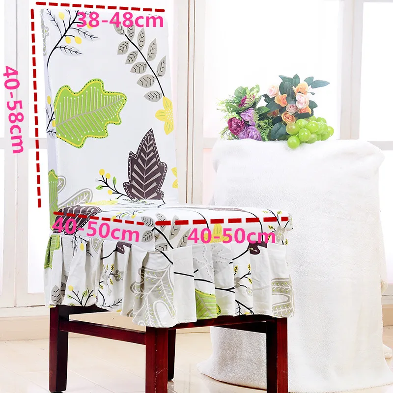 

Dustproof Polyester Spandex Dining Chair Covers for Hotel Wedding Party Removable Chair Cover Stretch Elastic Slipcover Skirt