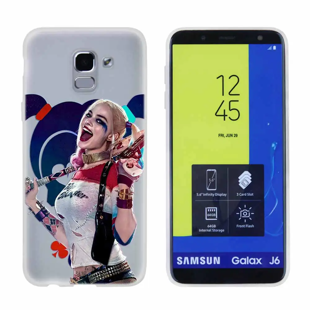photo is 3D mode Мягкий чехол из ТПУ для samsung Galaxy J6 J8 J3 J5 J7 J4 Plus EU Prime Pro Ace j610 Joker and Harley Quinn - Цвет: photo is 3D mode