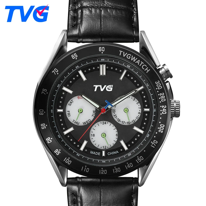 Часы наручные TVG Мужские кварцевые модные повседневные водонепроницаемые из