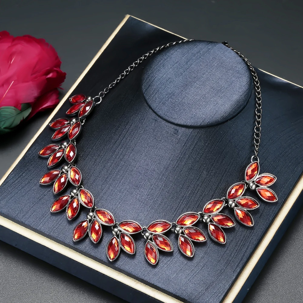 Женское колье Meyfflin черная цепочка со стразами ожерелье Colar Collier Femme | Украшения и