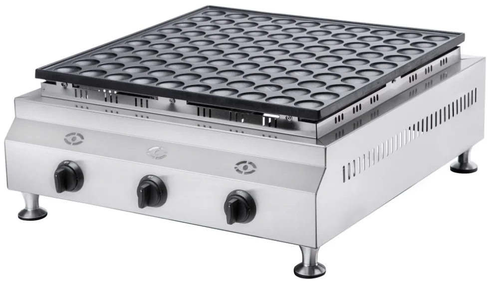 Электрический 110v 220v Poffertjes гриль голландский вафельница мини блинная машина - Цвет: Gas type 100 holes