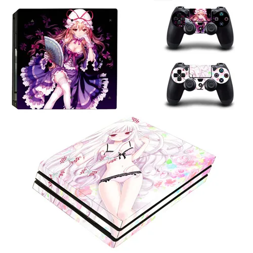 YSP4P-1588 PS4 Pro кожи Стикеры наклейка для Игровые приставки 4 Pro Slim консоли и 2 контроллеры PS4 Pro шкуры Стикеры s Винил-аниме для милых девочек - Цвет: YSP4P-1588
