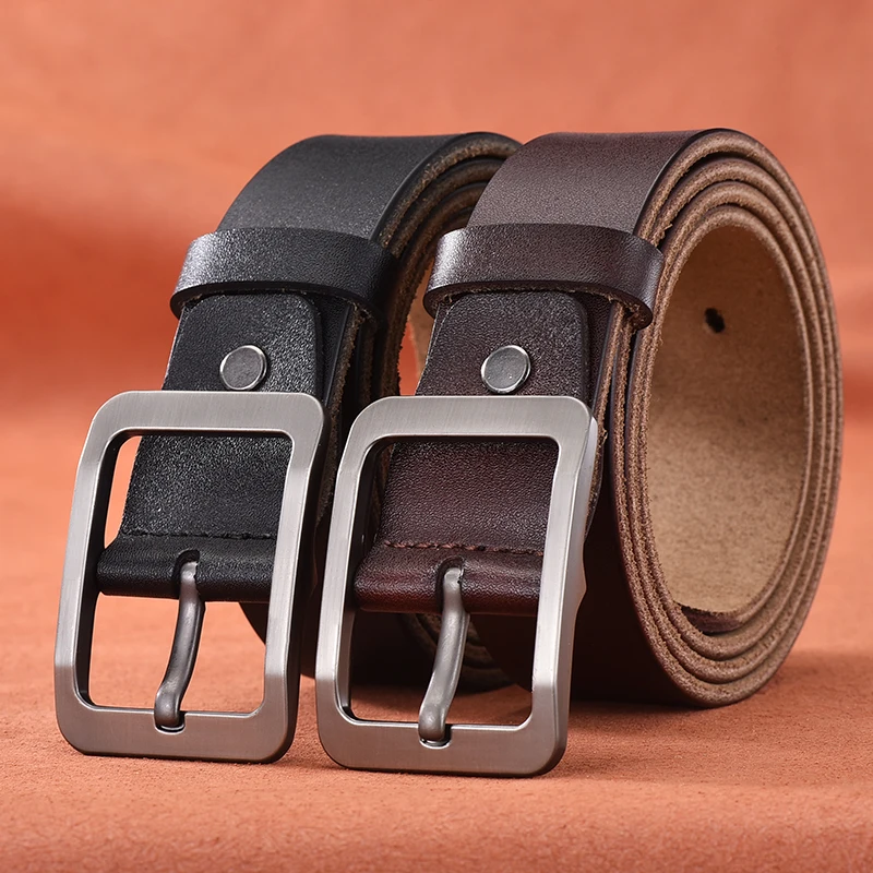 

[DWTS]Cow leather belt men male genuine leather strap belts for men buckle fancy vintage jeans cintos masculinos ceinture homme