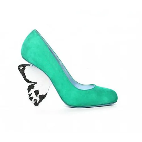 Qianruiti/красные желтые туфли из искусственной замши на высоком каблуке женские