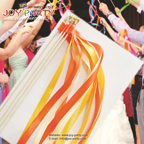 10 шт./лот палочки из оранжевой и желтой ленты с колокольчиком для шумоподавления