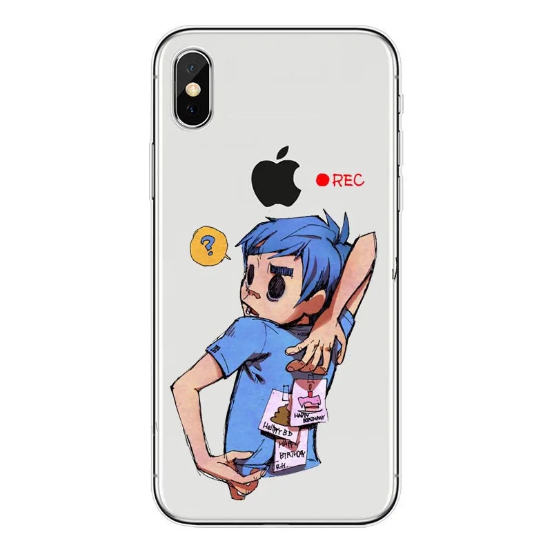 Мягкий силиконовый чехол Gorillaz из ТПУ для iPhone5s SE 6 6s plus 7 7plus 8plus X XS XR Max с мультяшным