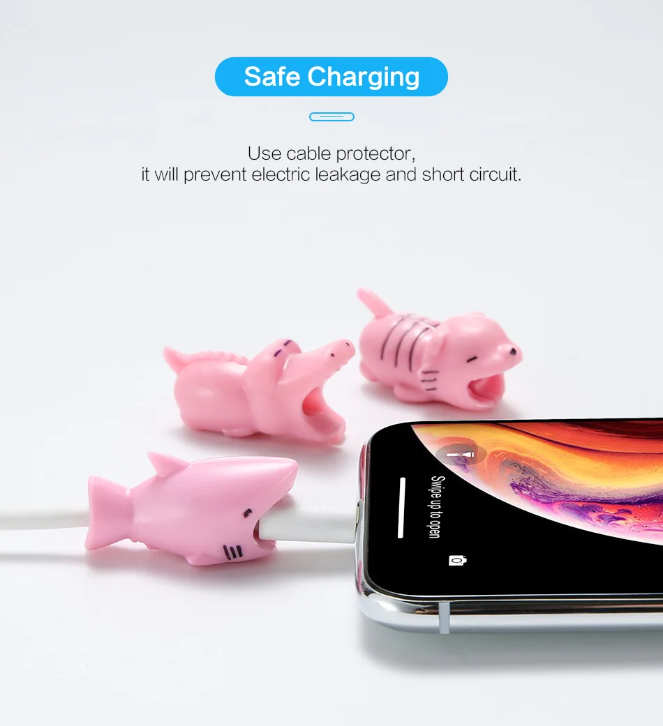 RAXFLY милые животные кабель протектор для iPhone samsung USB кабель Защита Анти-сломаются USB шнур Энергосбережение управление Кабельный органайзер