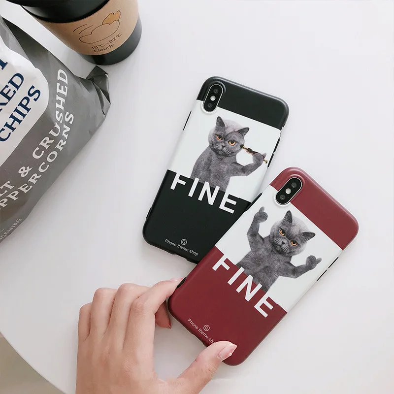 Винно-красный милый ретро чехол для iPhone 6 Puls 6S 7 8 X XS Мягкий силиконовый | Мобильные