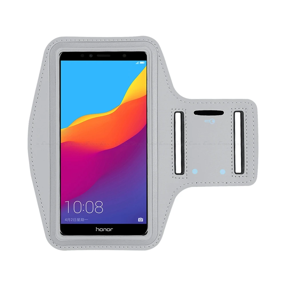 Серый Чехол на руку для HuaWei Honor 9X Premium 5C 6 6A 6C 7A 7C 7S 7X 8A 8C 8S 8X Max Pro Play 3 3e Sport Running Gym Phone Bag - Цвет: Серый