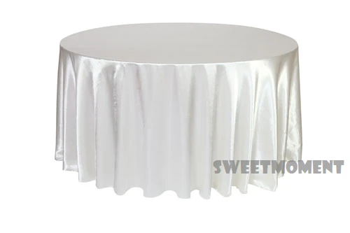 20 дешевая белая сатиновая/полиэфирная Банкетная скатерть горячая Распродажа