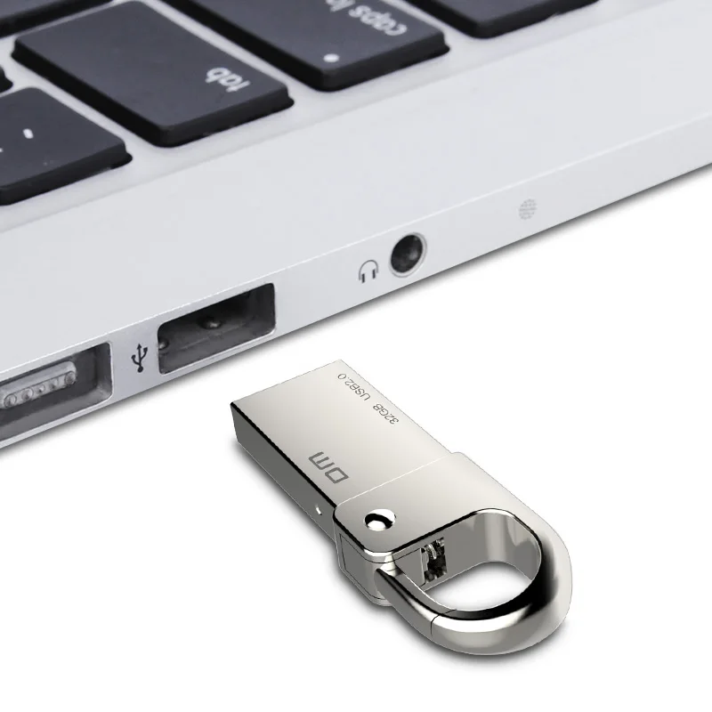 DM PD027 32 Гб USB флеш накопитель металлический 16 Pen Drive Key Ring Водонепроницаемый 8 флешка