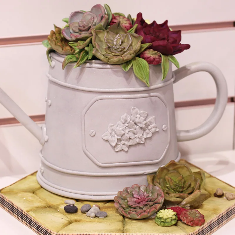 DIY Fondant силиконовые формы для тортов украшения суккулентные Цветочные торта